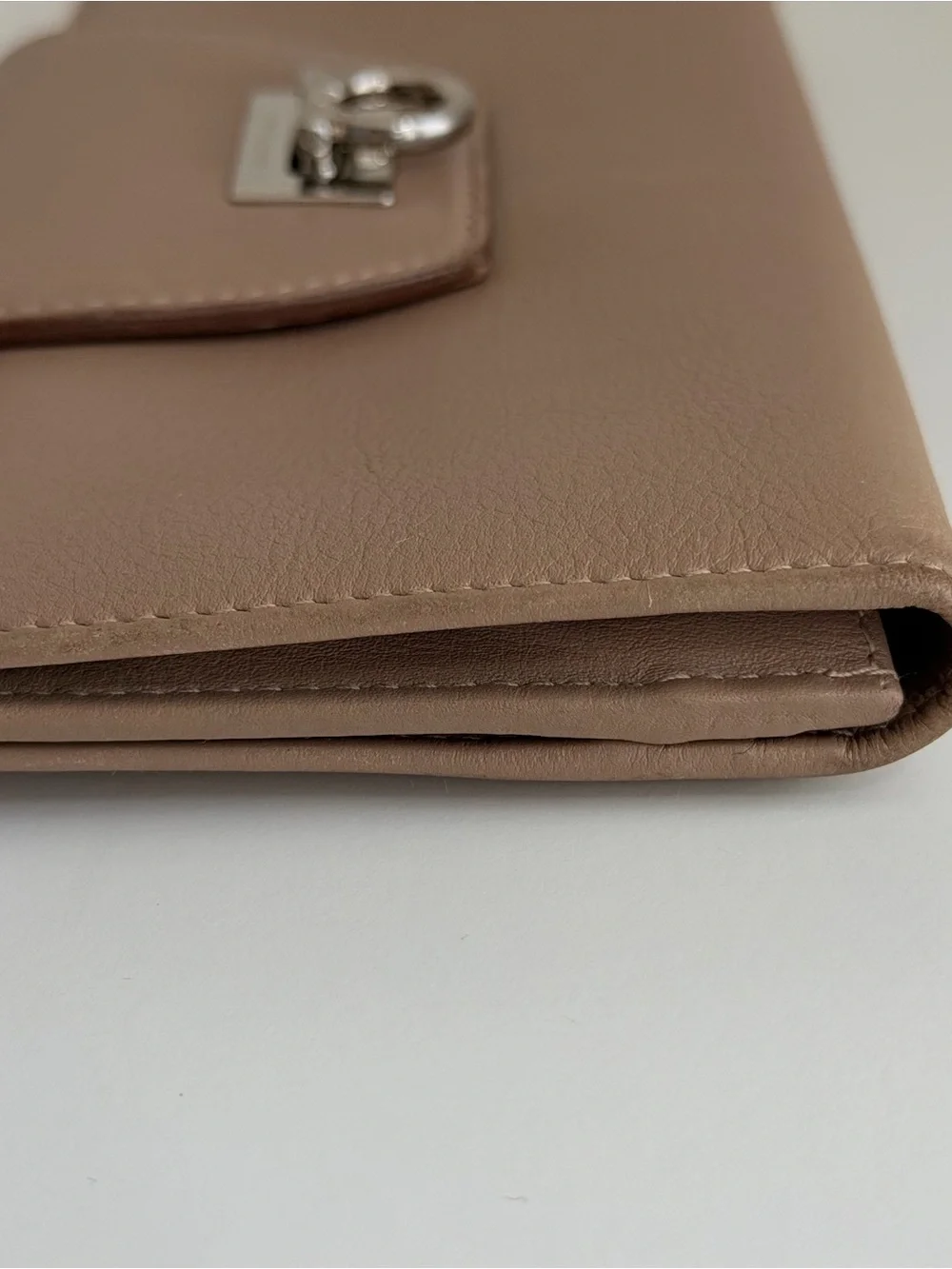 Authentic Salvatore Ferragamo Gancini Continental Leather Wallet